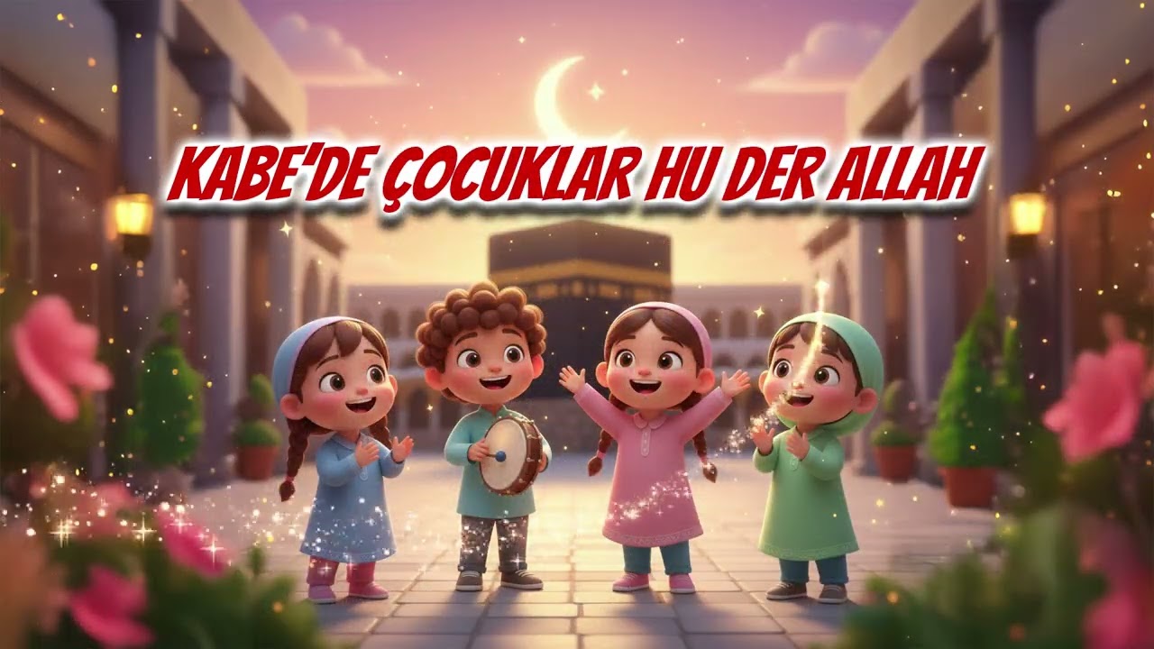 Kabe’de Çocuklar Hu Der Allah | Hareketli Çocuk Korosu İlahisi 🎶