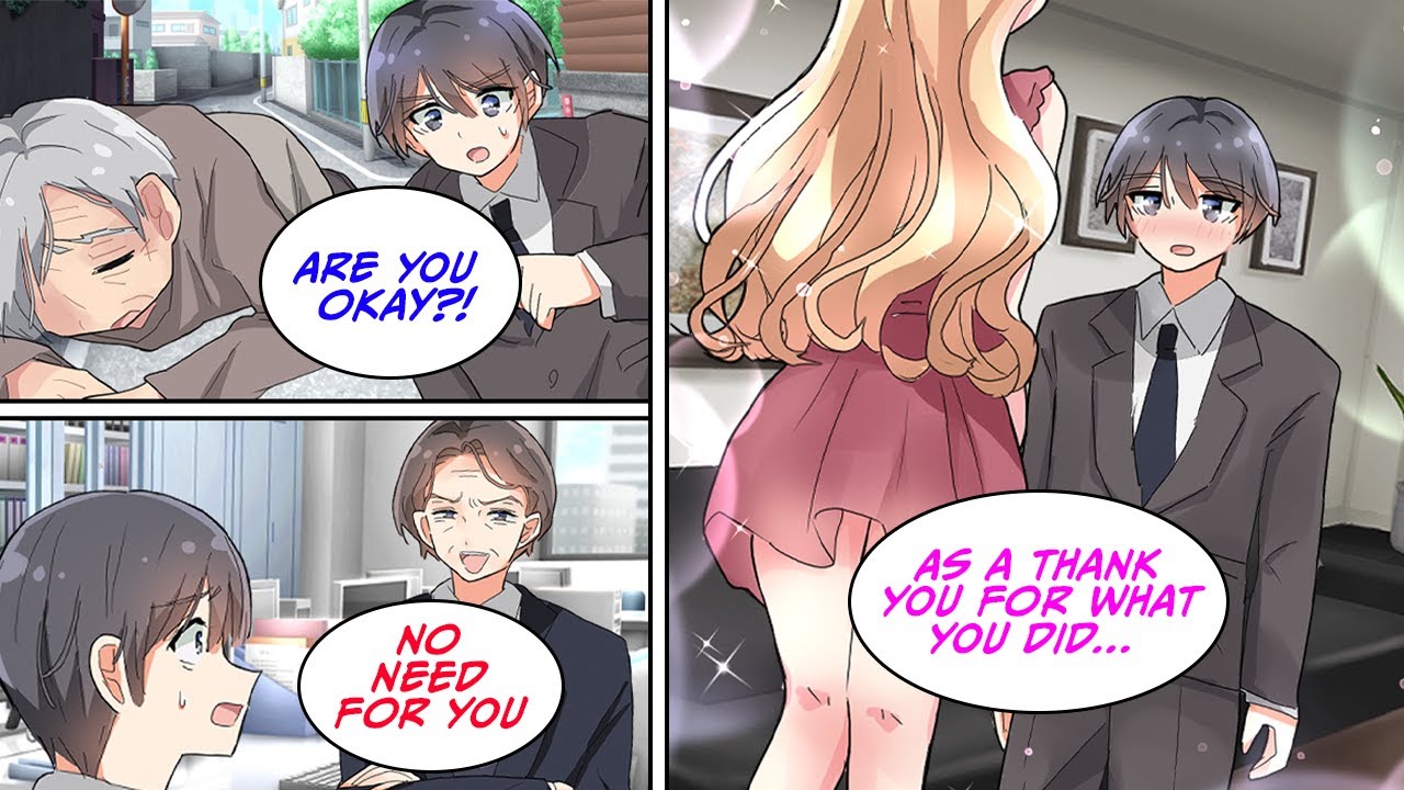 [Manga Dub] I was late to my business meeting because I helped an elderly man...
