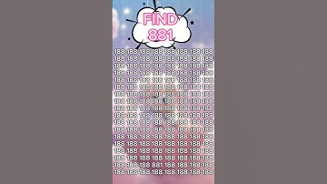 Challenge yourself to FIND 881 in 5sec #pick #your #brain