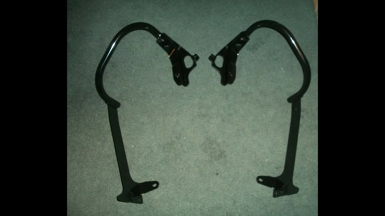 Harley switchback Saddlebag guards HOW TO part 90201044 YouTube
