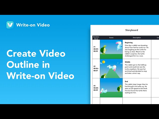 Write-on Video - Create Video Outline & Storyboards