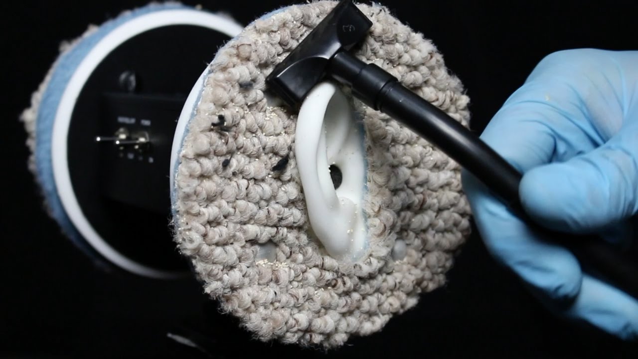 ASMR 3Dio Carpet Vacuuming, Foam Cleaning, Brushing & Scratching with Latex Gloves (No Talking)