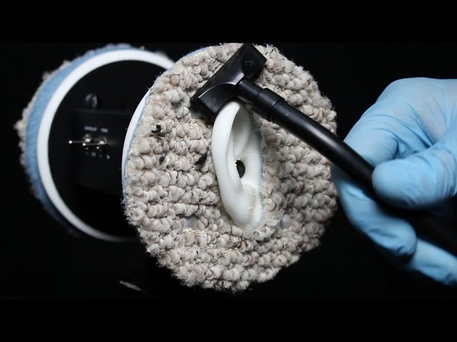 ASMR 3Dio Carpet Vacuuming, Foam Cleaning, Brushing & Scratching with Latex Gloves (No Talking)