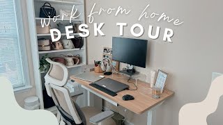 MY WORK FROM HOME DESK SET UP & TOUR: how to create an efficient & cozy workspace