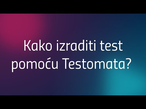 Video: Kako Izraditi Test