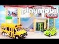 Playmobil City Life! Large Furnished School, School Bus and City Car!