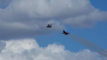 Dutch Apache and F-16 flying together