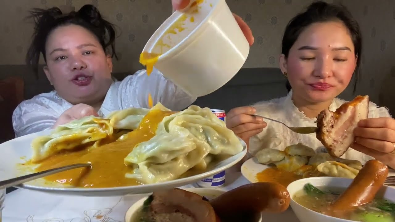 गजप्पै मिठो Smoked pork belly बाट आफैले बनाएको juicy mom with soup 