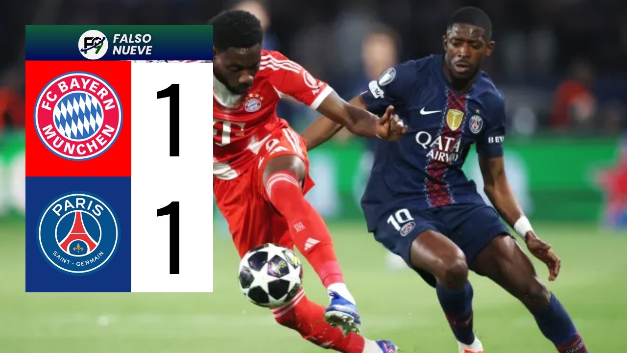 ⚽ BAYERN MUNICH EMPATA 1-1 ANTE PSG POR CHAMPIONS LEAGUE - SEMIFINAL ...