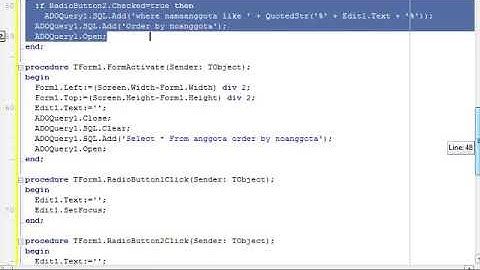 Delphi XE2 : Form Pencarian dan Laporan
