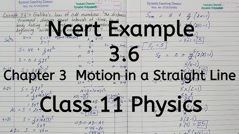 Ncert Example 2.5 | Chapter 2 | Motion in a Straight line | Class 11 Physics
