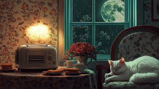 Lazy Cat on Sofa with Rainy Window View and Soothing Piano for Total Relaxation after a long day screenshot 3