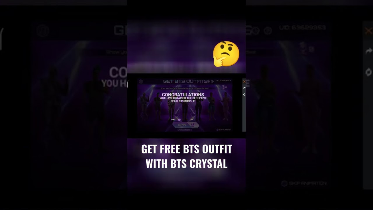 BTS Event Free Fire | Free Fire BTS Collaboration | BTS Crystal Bundle Free Fire | 