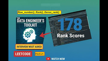 LeetCode 178 | SQL Interview Question:  Rank Scores (Medium)