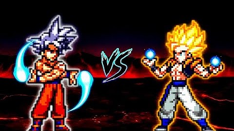 Goku MUI DBFZ V5 VS Gogeta SSJ DBFZ V4 in Mugen