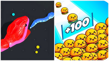 Snake Clash.io vs Food Run 3D - (All Levels Games, New Update), Max Level 