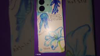 Drawing on a mobile phone case #تصميمي @BillieEilish #billieeilish #phone #art #music