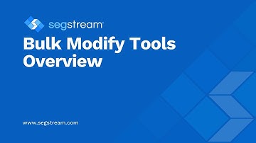 Bulk Modify Tools Overview