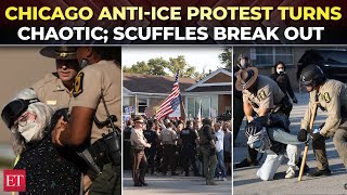 US Immigration Crackdown | Chaos in Chicago, major scuffles as anti-ICE protesters clash with police