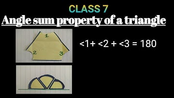 Angle sum property of a Triangle l Sum of angles of a triangle