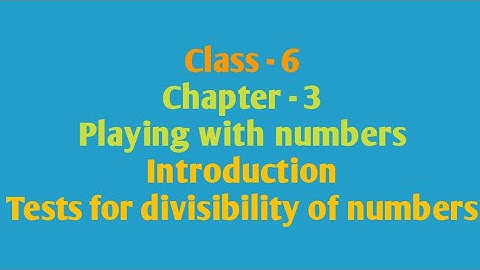 Introduction - Ex - 3.3, Playing with Numbers, CHAPTER-3, Class 6 maths, e Vidya