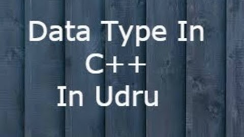 Data Type in C++ in Urdu/Hindi