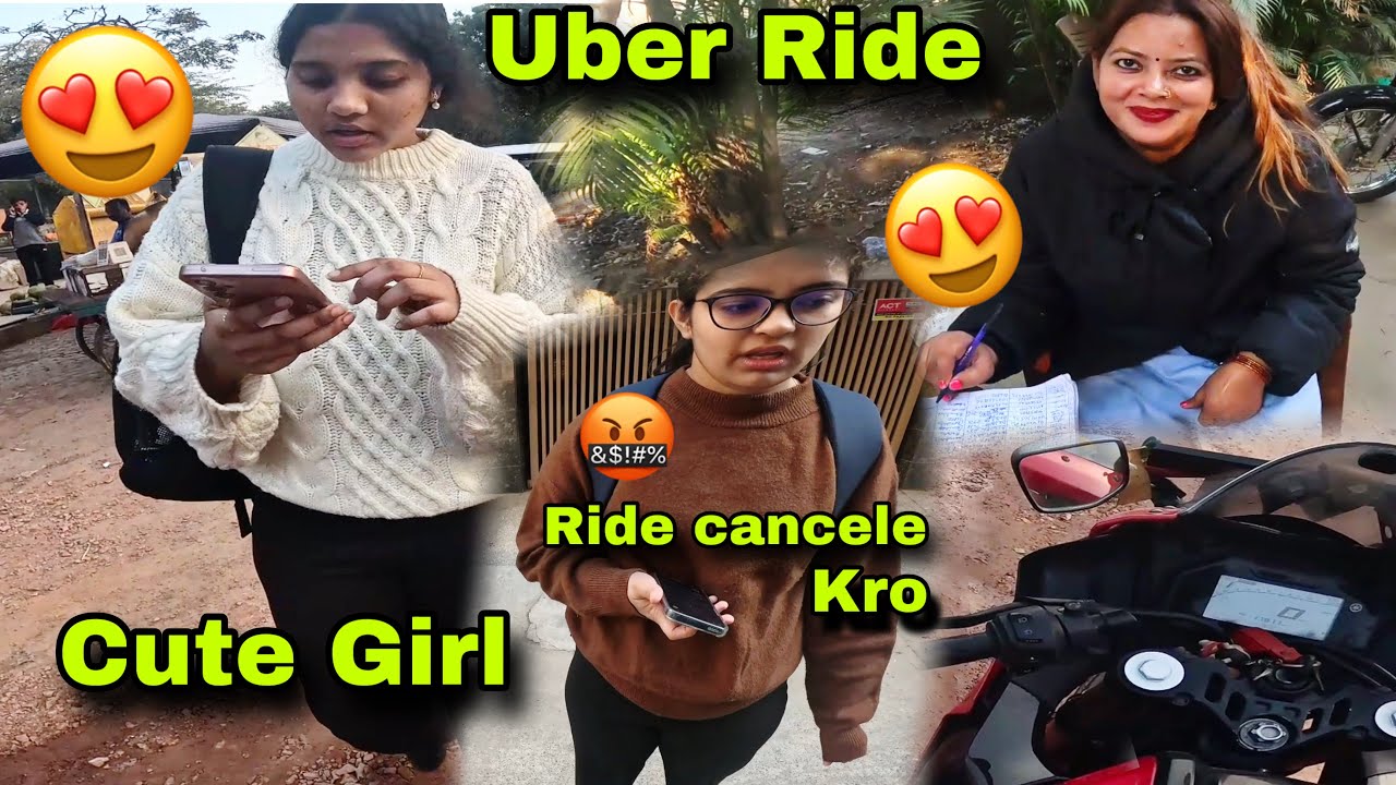 Picking Up UBER Riders On Sports Bike R15 v4 ||😍 Crazy Girl's Reation ||😉