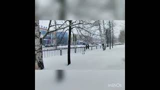 Снегопад в Ревде.