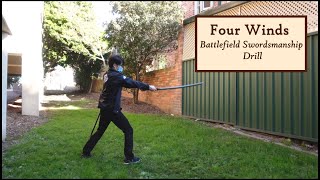 Battlefield Swordsmanship Basics - The Four Winds Drill [katana training / sword talk]