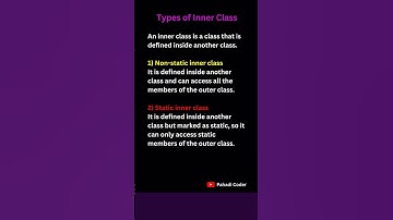 Types of Inner Class | Java Interview Question 31 | Pahadi Coder
