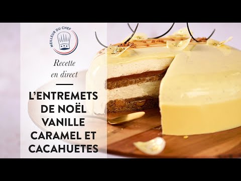 recette-de-noël-:-l'entremets-vanille-caramel-et-cacahuètes