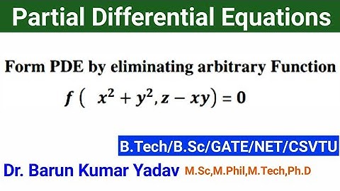 Partial differential equations|Formation of partial differential equations|part 7|#barunmaths