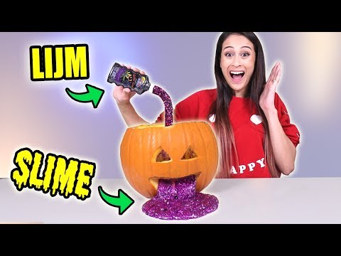 SLIJM MAKEN IN EEN POMPOEN CHALLENGE! || Slime Sunday
