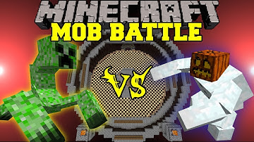 Mutant Creeper Vs Mutant Snow Golem - Minecraft Mob Battles - Mutant Creatures Mod