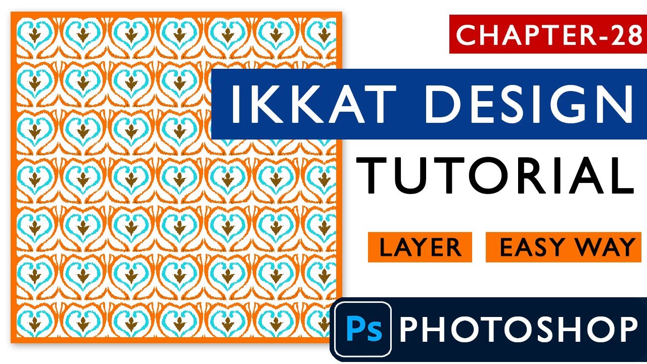 Ikkat Pattern Design Tutorial in Photoshop | Textile Designing Course ...