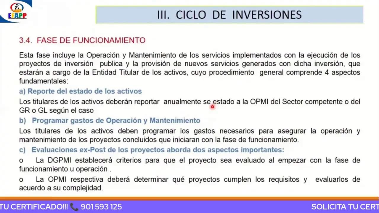 PROGRAMACIÓN, FORMULACIÓN Y EVALUACIÓN DE PROYECTOS DE INVERSIÓN PÚBLICA INVIERTE.PE 🇵🇪