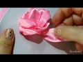 Роза из лент. Мастер-класс. DIY/Rose satin Ribbon