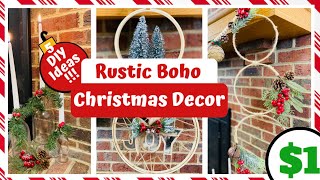 Rustic Minimal Boho DIY Dollar Tree DIY Christmas Decor Ideas 2020 | Scandinavian / Modern Christmas