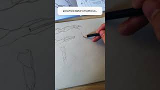 going from digital to traditional #art #drawing