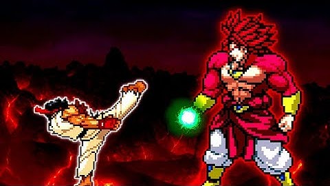 Ryu V3 (all form) VS Limit Break Broly SSJ4 V6 in Mugen