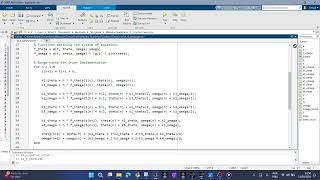 Solving the Simple Pendulum Equation Using the Runge-Kutta Method in MATLAB.