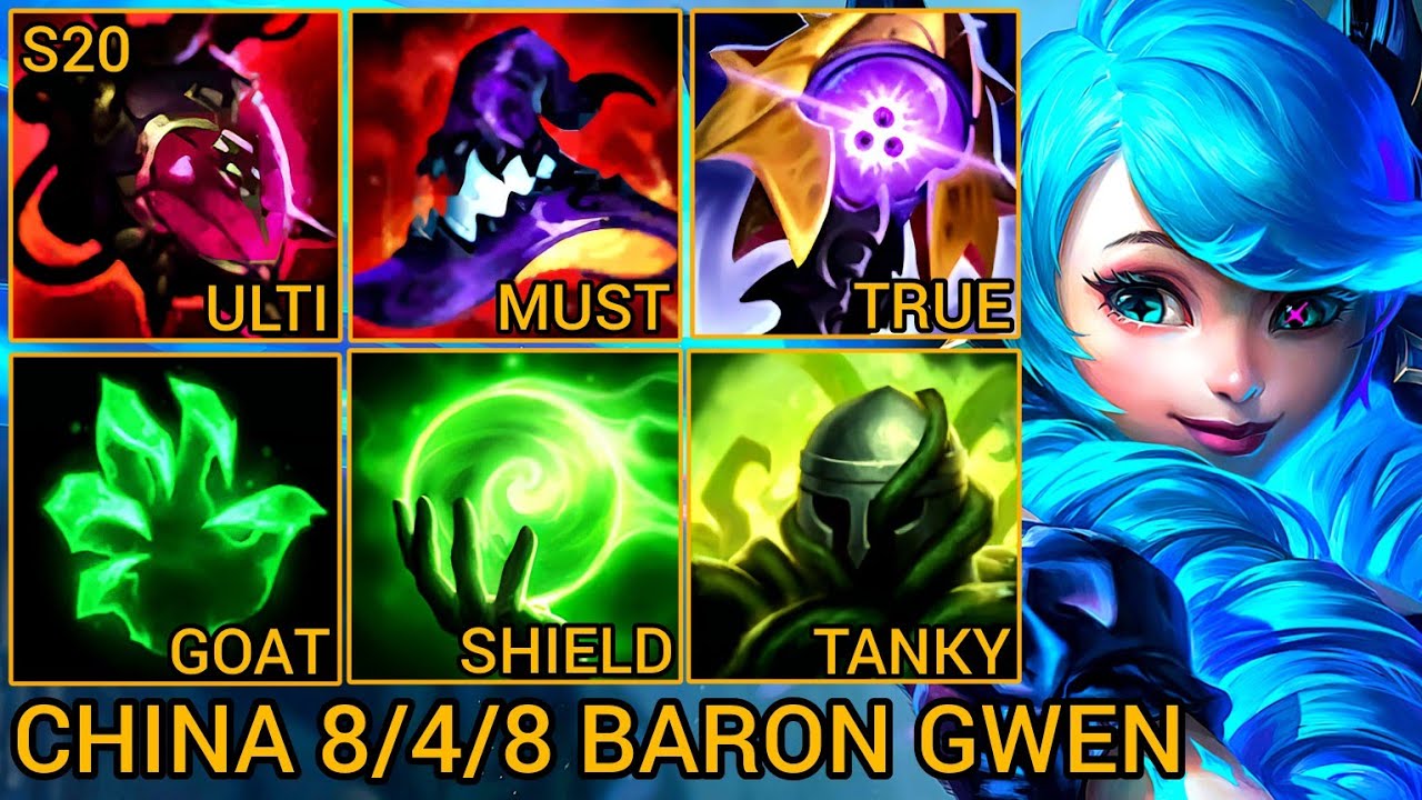 Meta GWEN In Baron Lane, Late Damage Is Wild - China Wild Rift New Build & Runes By Tiarty