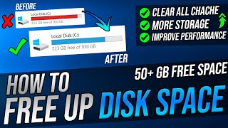 🔧 How to FREE Up Disk Space on Windows 10, 8 or 7! | More than 50GB+!