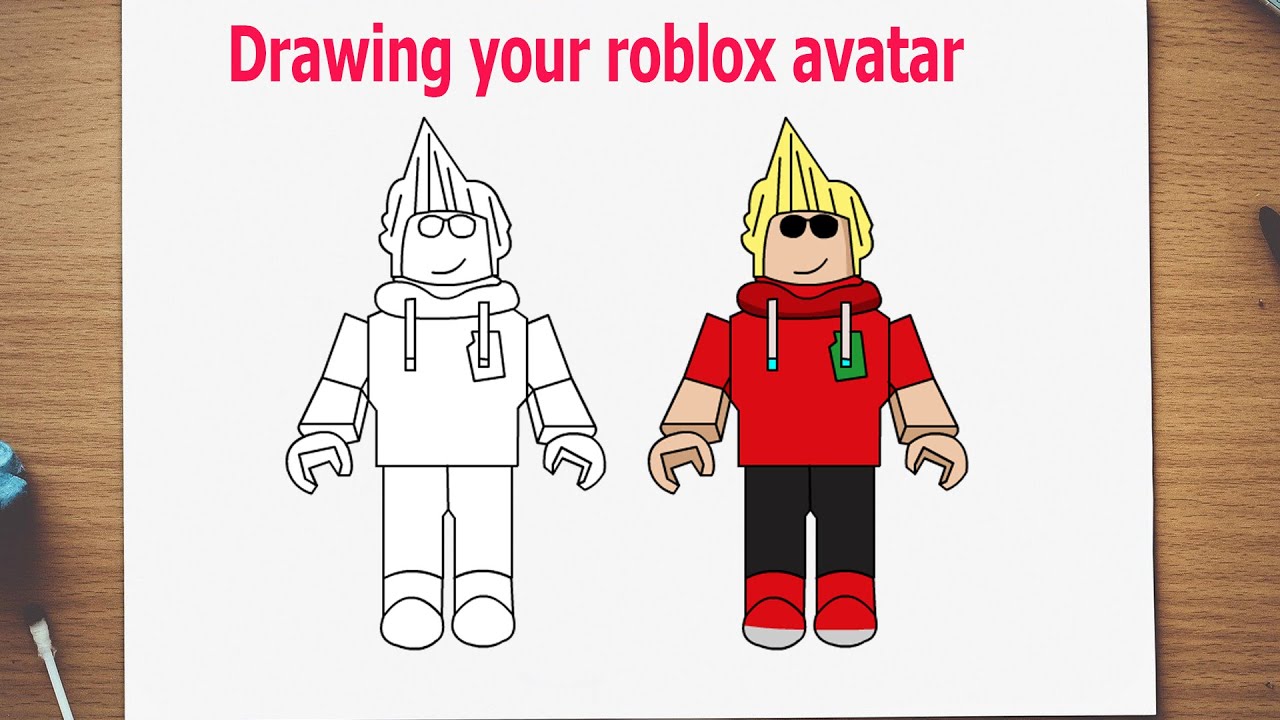 Como DESENHAR ROBLOX - Avatar de INSCRITO 