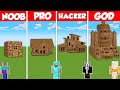 DIRT POOR BASE HOUSE BUILD CHALLENGE - Minecraft Battle: NOOB vs PRO vs HACKER vs GOD / Animation