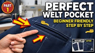 How To Sew a Perfect Welt Pocket for Beginners | Part 1