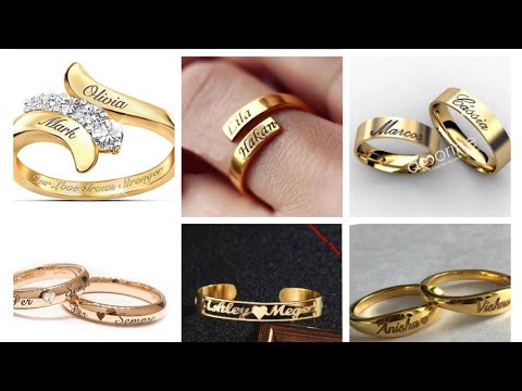Wedding / Engagement gold ring with name,, trending 💞 latest ring