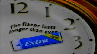Extra The Flavor Lasts Longer Than Ever (1997) Gum Ad Commercial