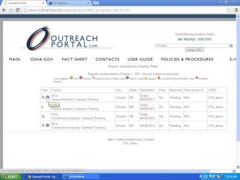 MOEC Outreach Portal Training