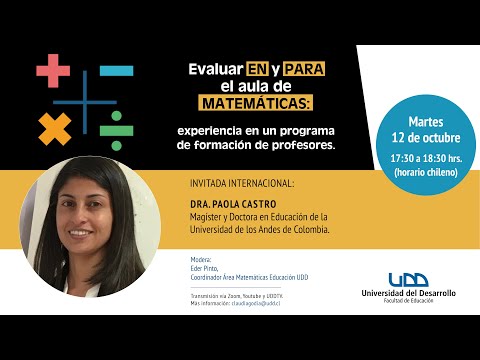 Webinar | Evaluar en y para el aula de matemáticas: experiencia en un programa de formación de profesores